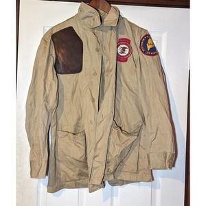 Vtg Men’s Shooting Jacket Size 40R w patches colt nra sam norma leather shoulder